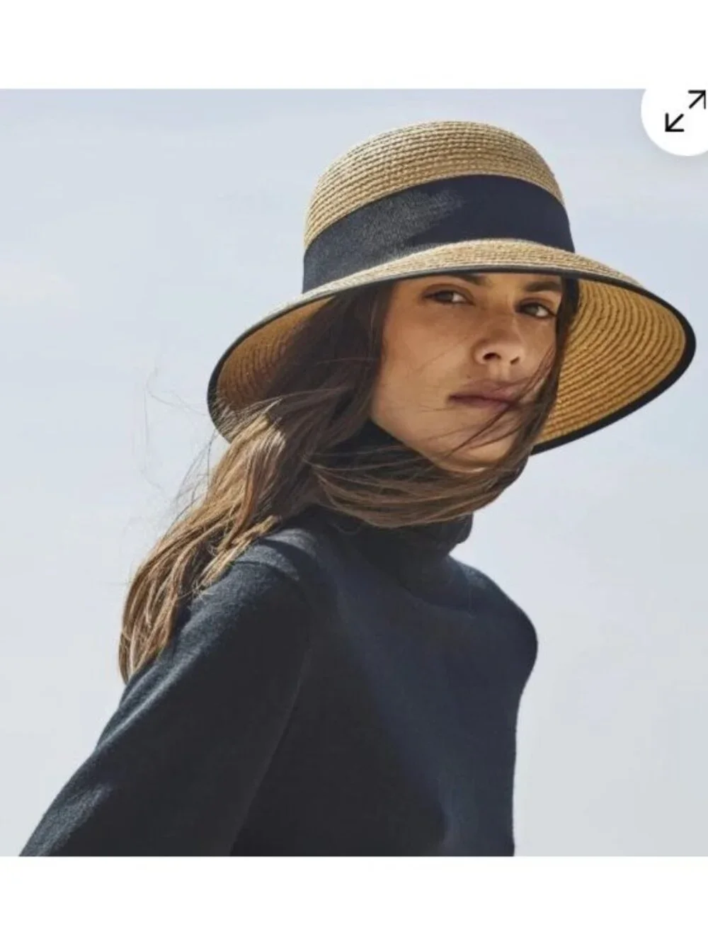 Tilley R2 Women's Medium Brim Raffia Hat UPF50 Packable MSRP$120
